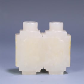 A piece of Hetian jade seed material doublet snuff bottle