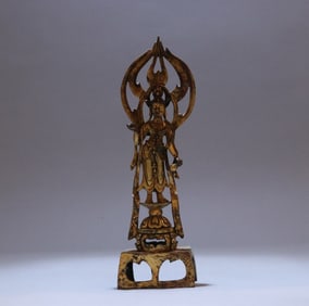 A bronze gilt Buddha statue of the Northern Wei Dynasty