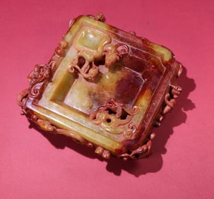 A piece of Hetian Yusheng pit of the Han Dynasty is full of Qin soil, Qin red, Qin and dragon pen