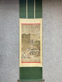 A picture of Gu Deqian's music workshop on silk