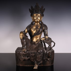 A bronze gilt Buddha statue