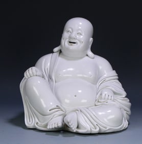 A piece of Dehua porcelain pot-bellied Arhat statue