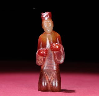 A piece of Hetian jade of the war Han is red and white, and the jade is full of nobles: The Hetian jade of the war Han is red and white, and the jade is full of nobles Size: 83x24x30mm W:80g (The Dimensions Of All Batches Are Manually Measured.If You Need More Detailed Information, Pleas