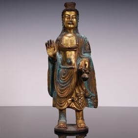 A bronze gilt Buddha