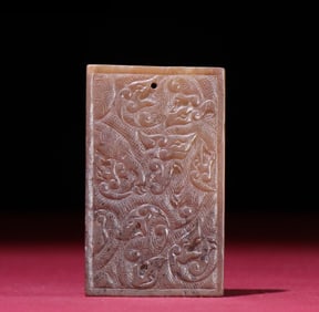 A full gray leather silk wool carved brand