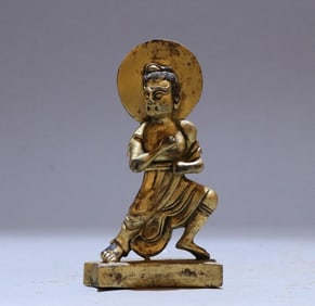 A piece of the Northern Wei Dynasty bronze gilt King Kong