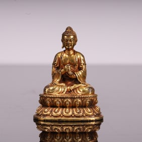 A bronze gilt Buddha statue