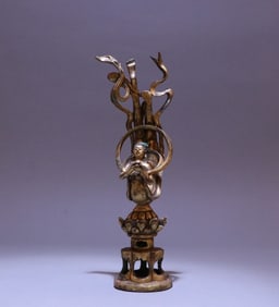A bronze gilt statue of the Flying God