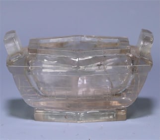 One piece of old crystal amphora