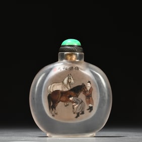 One piece of natural old crystal Bole Somatu snuff bottle