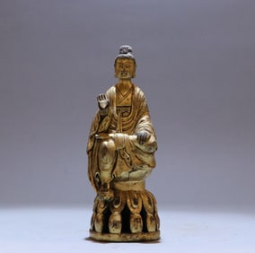 A bronze gilt Buddha statue of the Northern Wei Dynasty