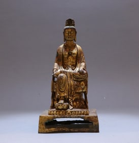 A bronze gilt Buddha statue of the Northern Wei Dynasty