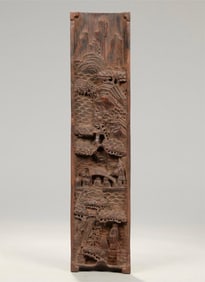 A piece of the Qianlong year of the Qing Dynasty imperial inscription poem pile lacquer carved