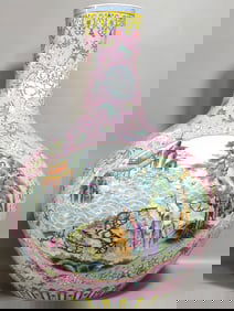 A piece of the Qing Dynasty Yongzheng year of the "Dragon Bottom" powder ground wrapped around the