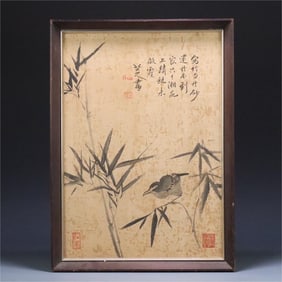 A bamboo bird work by the Bada Shanren