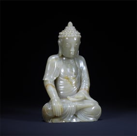 A piece of Hetian jade Shakyamuni Buddha ornament