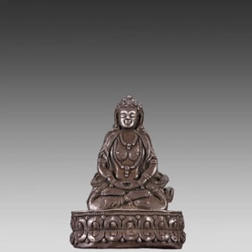 A sterling silver statue of Guanyin from the Ming Dynasty