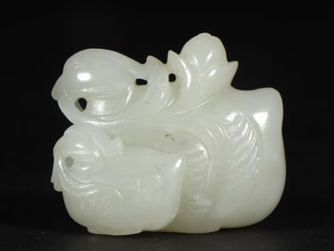 A piece of Qing Dynasty Hetian jade to play with