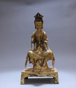 A bronze gilt Buddha statue of the Northern Wei Dynasty