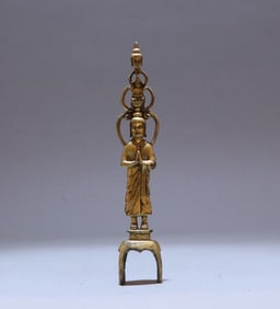 A bronze gilt Buddha statue of the Northern Wei Dynasty
