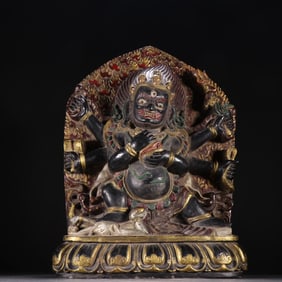 A piece of the Qing Dynasty's Black Stone Great Black Sky Protector