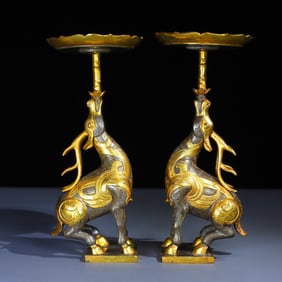 A pair of copper Ruilu wax tables