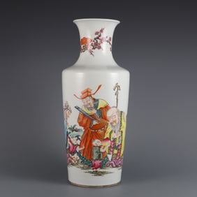 A pastel three-star high-shine Guanyin bottles made in the Yongzheng year of the Qing