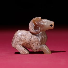 A piece of war Han jade sheep ornament