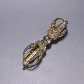 A bronze gilt vajra from the Ming Dynasty
