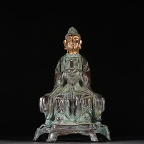 A bronze Taoist statue from the Qing Dynasty