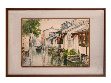 A gouache frame by Wu Guanzhong