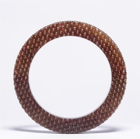 A piece of ancient jade drum nail pattern bracelet