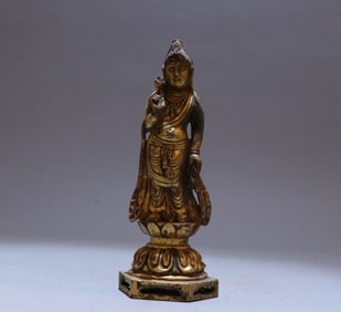 A bronze gilt Buddha statue of the Northern Wei Dynasty