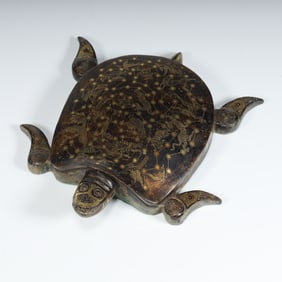 A piece of Zhan Han Cuo gold and silver star pattern turtle
