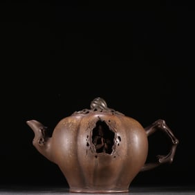 A piece of Pei Shimin's purple sand Arhat Enlightenment Pumpkin pot