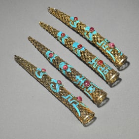 A set of silver-gilt Fushou armor