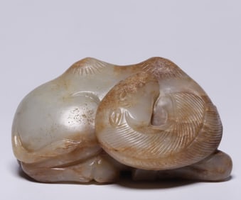 A piece of Hetian jade seed material in the late Yuan Dynasty and early Ming Dynasty, the original
