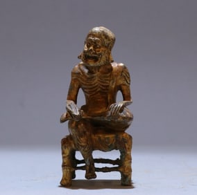 A bronze gilt Arhat statue of the Northern Wei Dynasty