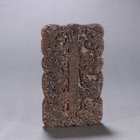 A piece of Qing Dynasty agarwood Fuchengmen infantry army commander token