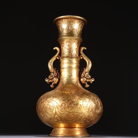 A fine copper-gilt amphora