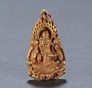 A beautiful bronze gilt pendant that will keep you safe forever