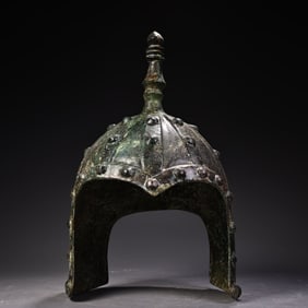 A beautiful bronze helmet