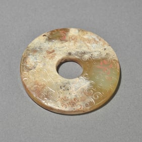 A piece of exquisite ancient jade phoenix bird pattern jade