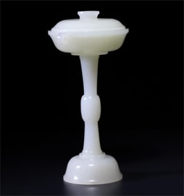 A piece of exquisite Hetian jade stilt incense burner