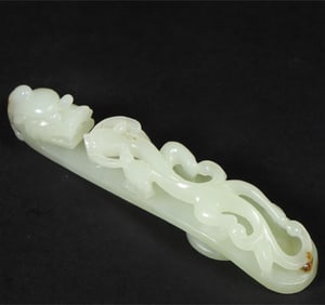 A piece of exquisite Hetian jade handle