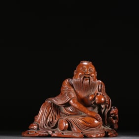 A Qing Dynasty bamboo carving Oriental Shuowen ornament