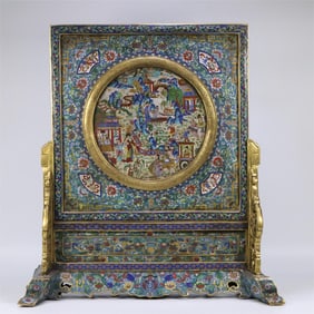 A cloisonn é character story interstitial made in the Qianlong year of the Qing Dynasty