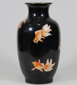 A piece of the Qianlong year of the Qing Dynasty ink alum red gold and jade full of winter melon