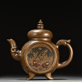 A beautiful purple sand multi-child teapot