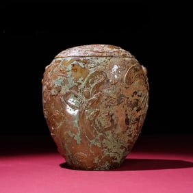 A fine agate flying vessel jar